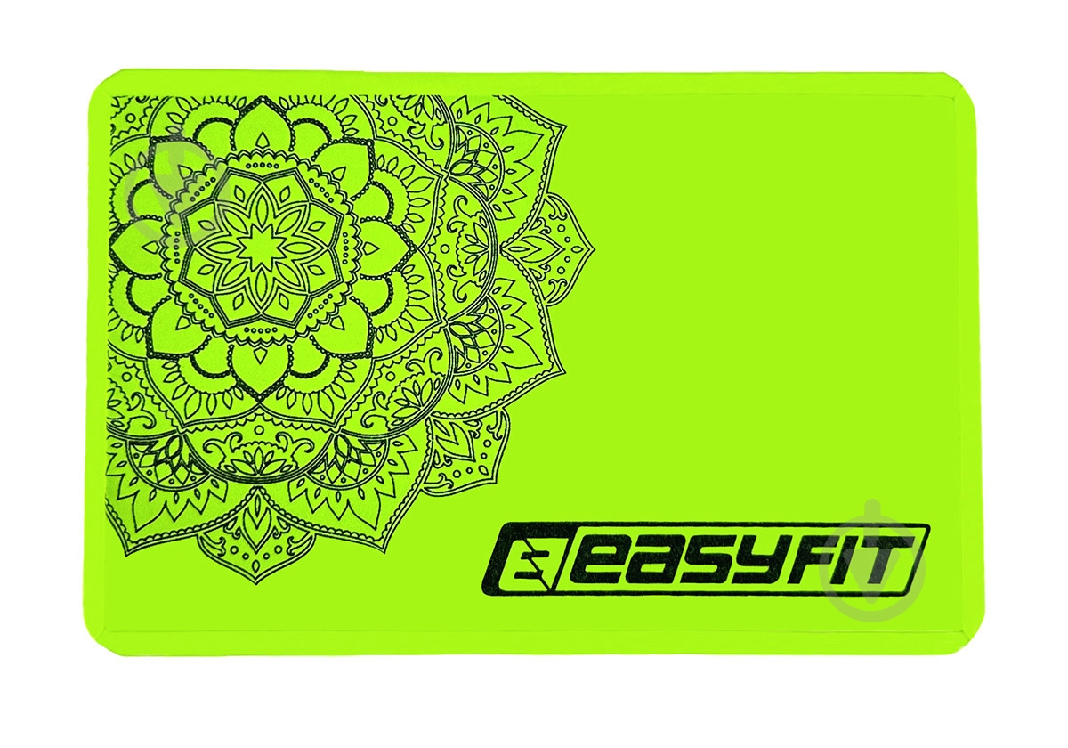 Блок для йоги EasyFit EVA EF-1819 салатовый - фото 2