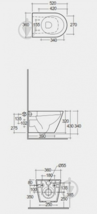 Унитаз подвесной Rak Ceramics FEELING RIMLESS с сид. S/C (белый мат) - фото 3 Унитаз подвесной Rak Ceramics FEELING RIMLESS с сид. S/C (белый мат) - фото 3
