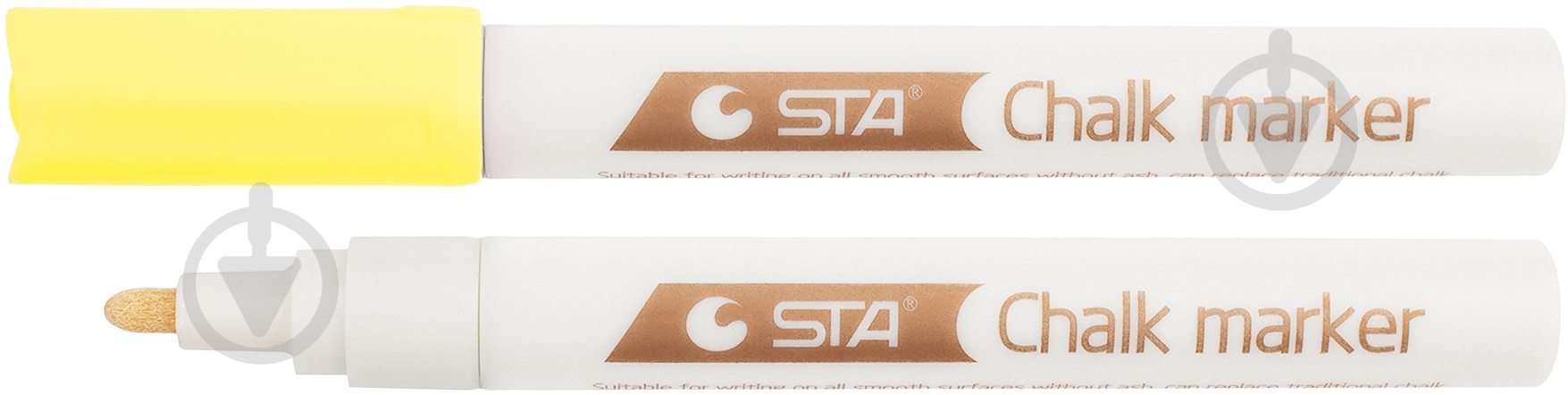 Маркер меловой STA 1010 2 мм STA1010-F01 желтый - фото 1