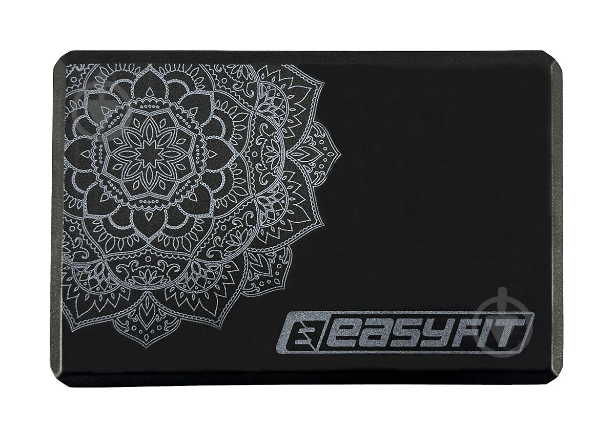 Блок для йоги EasyFit Mandala EF-1819 черный - фото 2 Блок для йоги EasyFit Mandala EF-1819 черный - фото 2