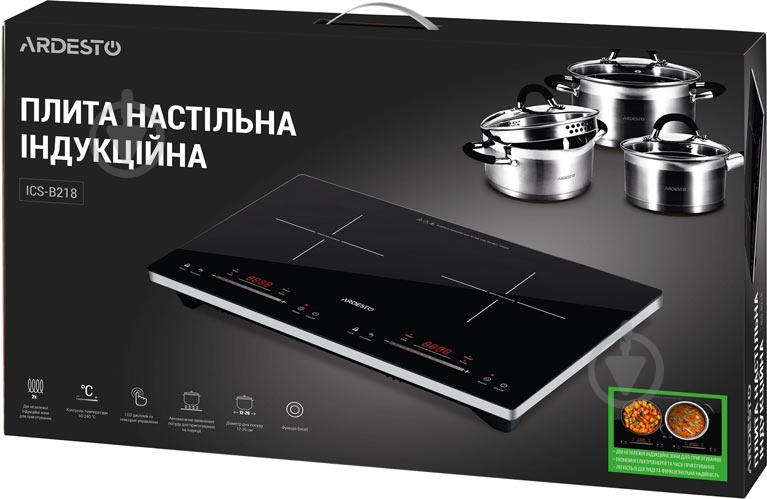 Плита індукційна настільна Ardesto ICS-B218 - фото 4