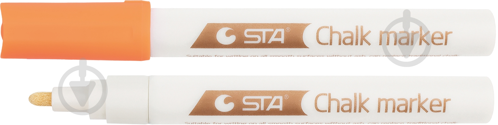 Маркер меловой STA 1010 2 мм STA1010-F04 оранжевый - фото 1