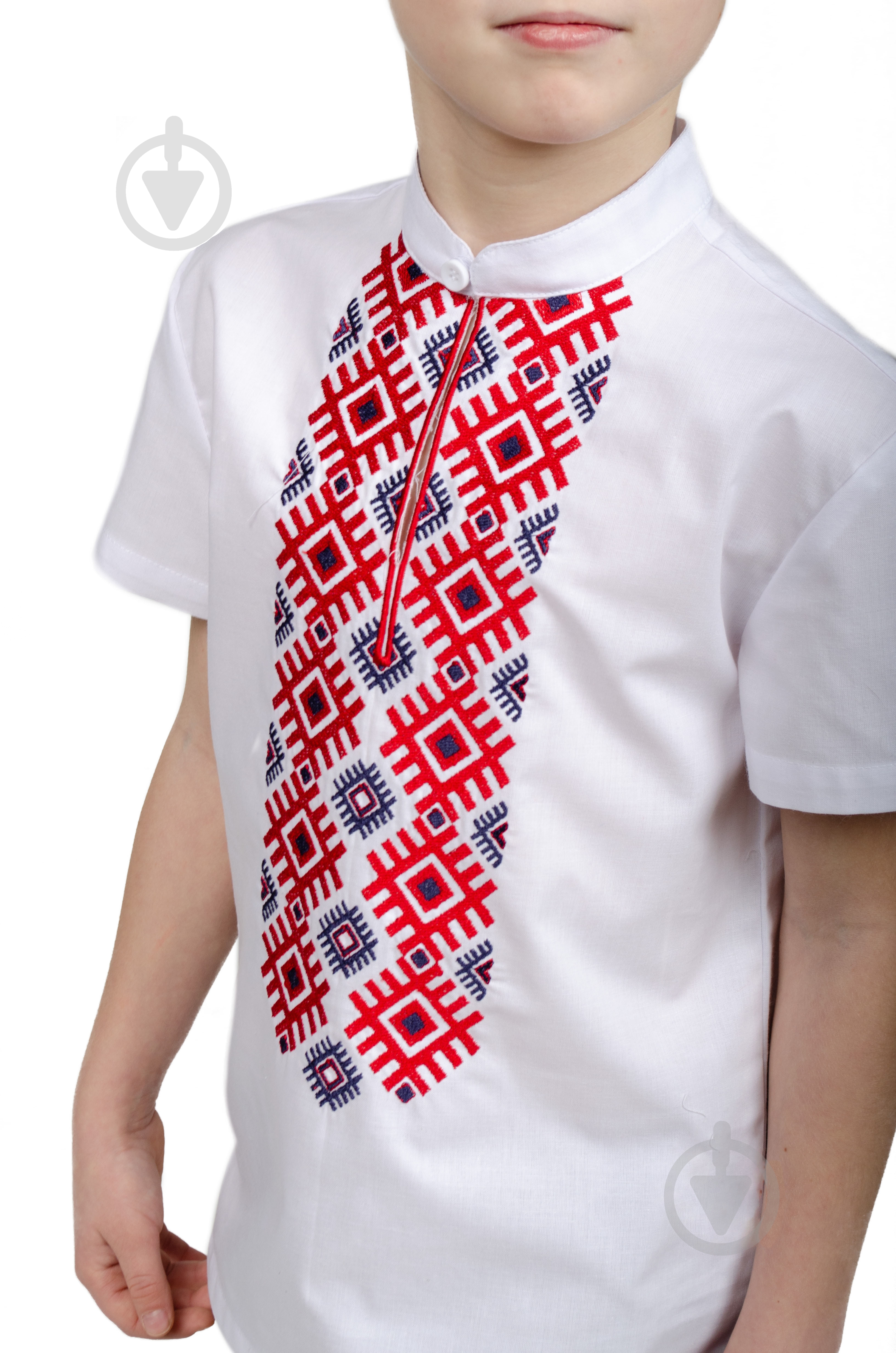 Вышиванка для мальчиков Эдельвика р.104 белый 65-20/09 - фото 3