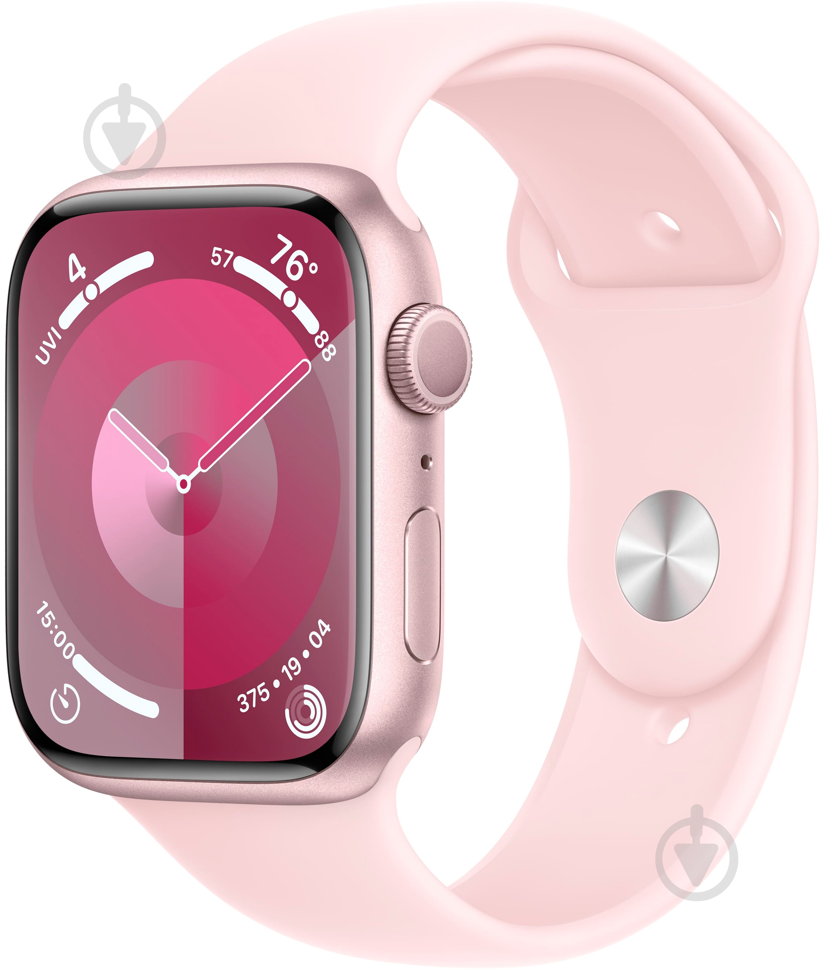 Смарт-годинник Apple Watch Series 9 GPS 45mm Pink Aluminium Case with Pink Sport Band - M/L (MR9H3QP/A) - фото 1