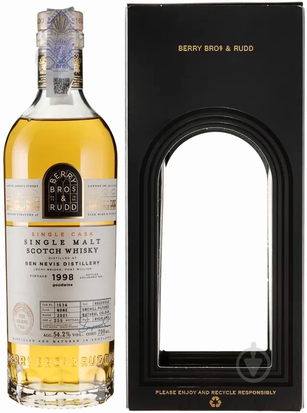 Виски Ben Nevis 1998 Cask #1534 0,7 л - фото 1
