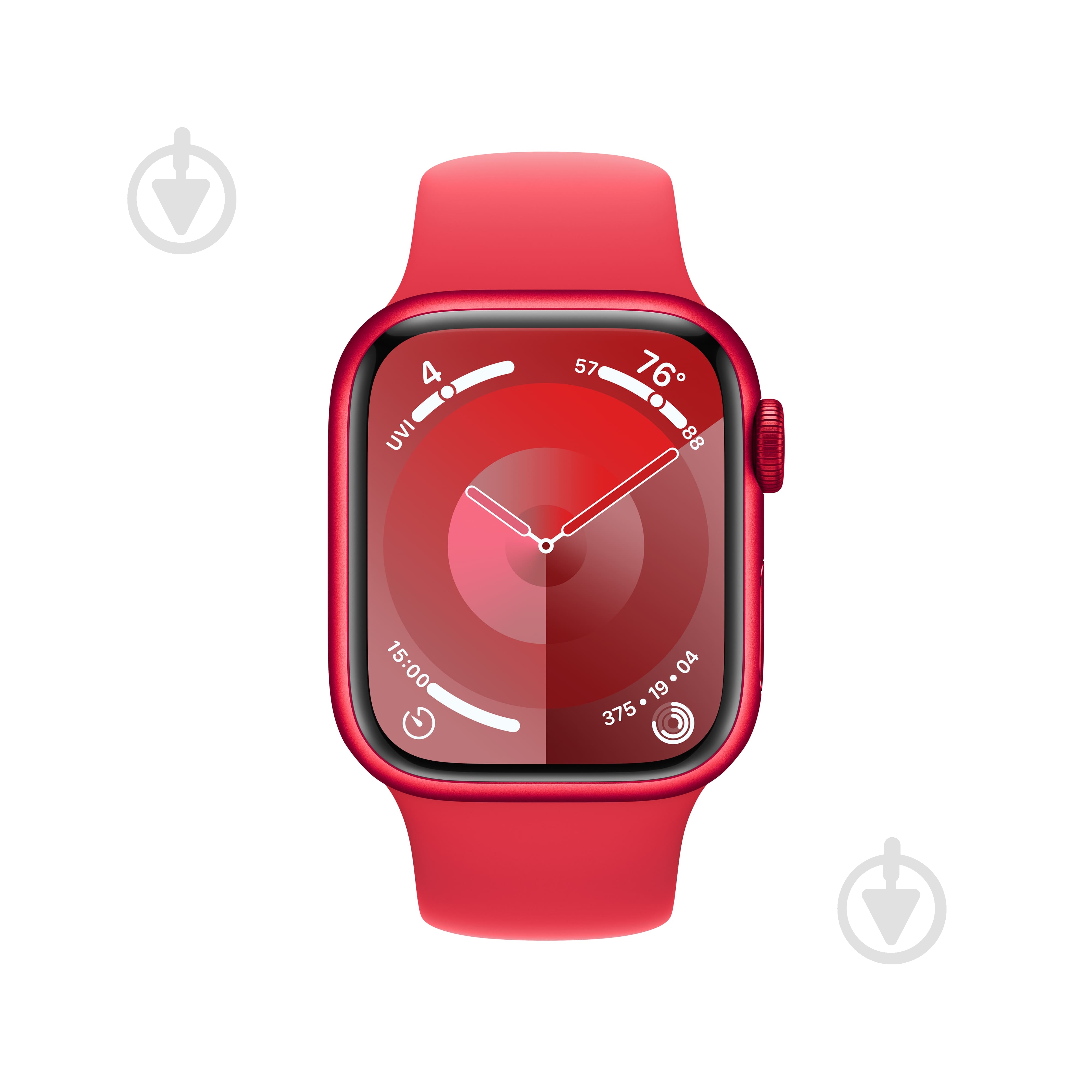 Смарт-годинник Apple Watch Series 9 GPS 41mm (PRODUCT) Red Aluminium Case with (PRODUCT) Red Sport Band - M/L (MRXH3QP/A) - фото 2