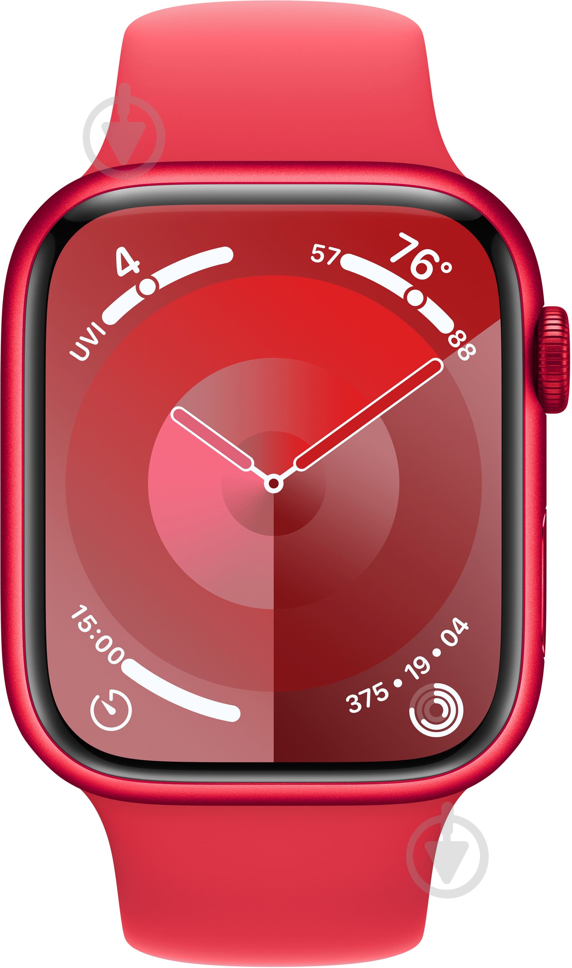 Смарт-годинник Apple Watch Series 9 GPS 45mm (PRODUCT) Red Aluminium Case with (PRODUCT) Red Sport Band - S/M (MRXJ3QP/A) - фото 2