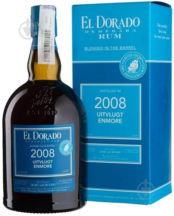 Ром El Dorado Uitvlugt-Enmore 2008 0,7 л - фото 1 Ром El Dorado Uitvlugt-Enmore 2008 0,7 л - фото 1