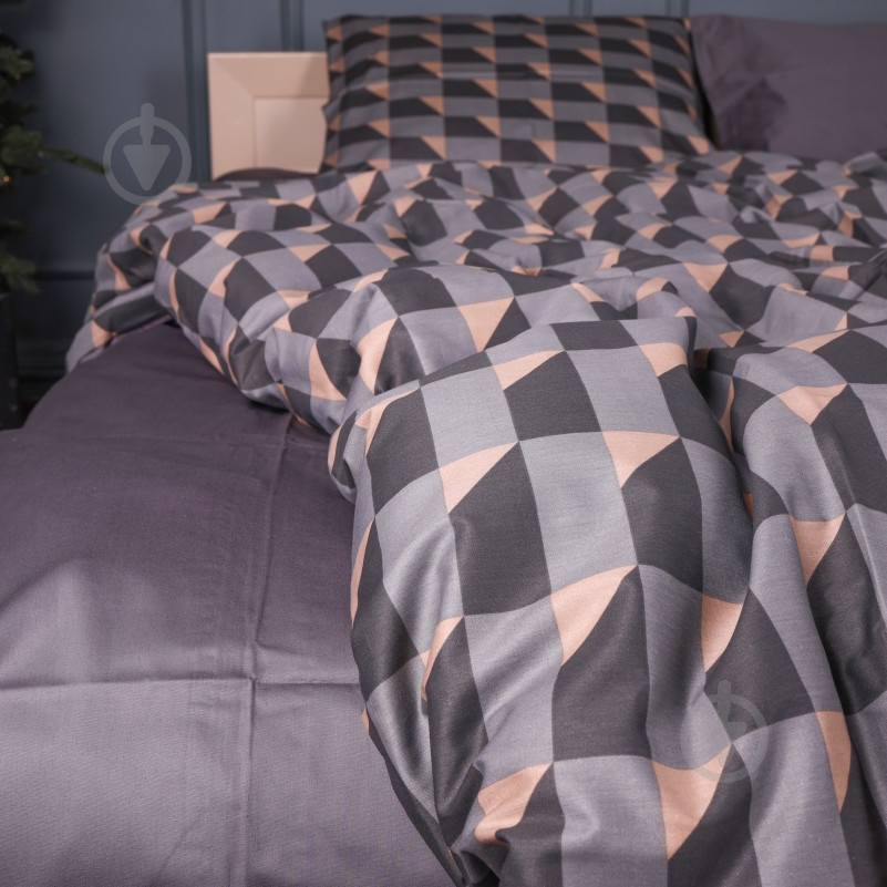 Комплект постельного белья 22-1441 Dark Cube Pattern 175х210 см мульти MirSon - фото 3