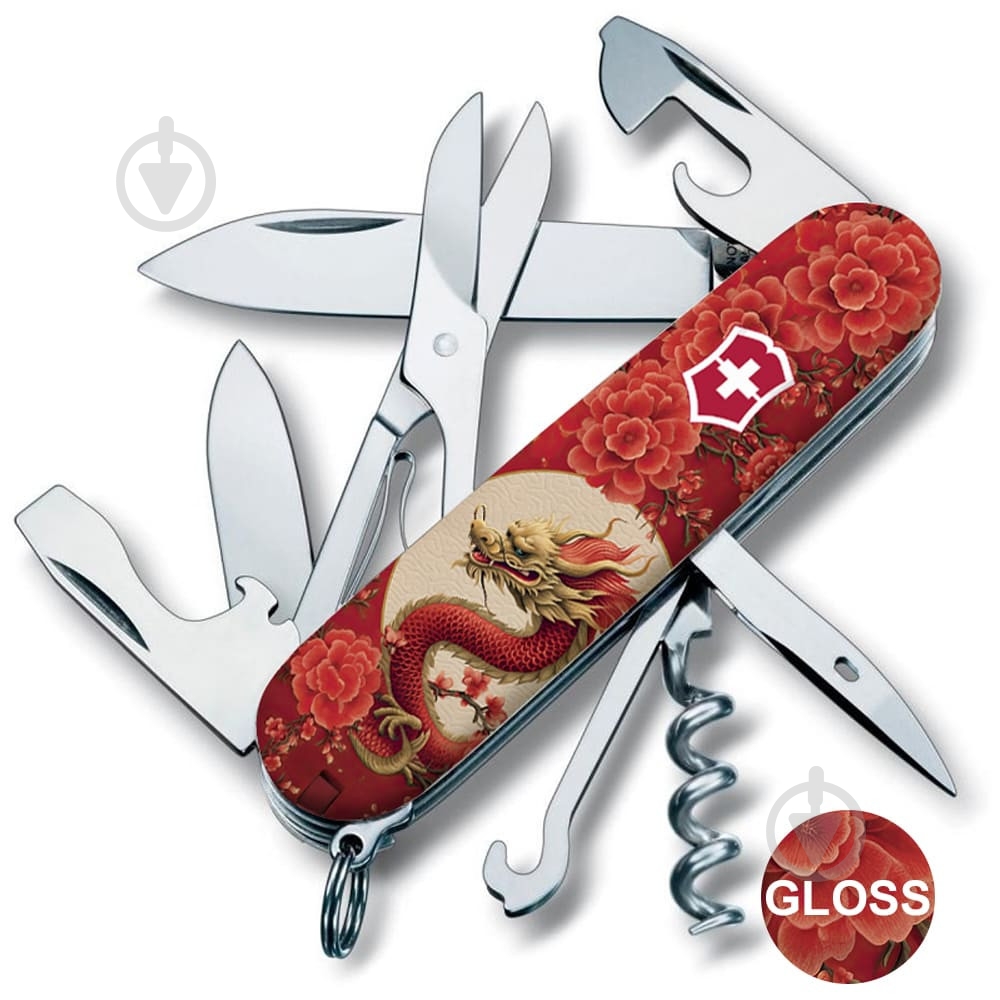 ᐉ Ніж швейцарський Victorinox CLIMBER ZODIAC Китайський червоний
