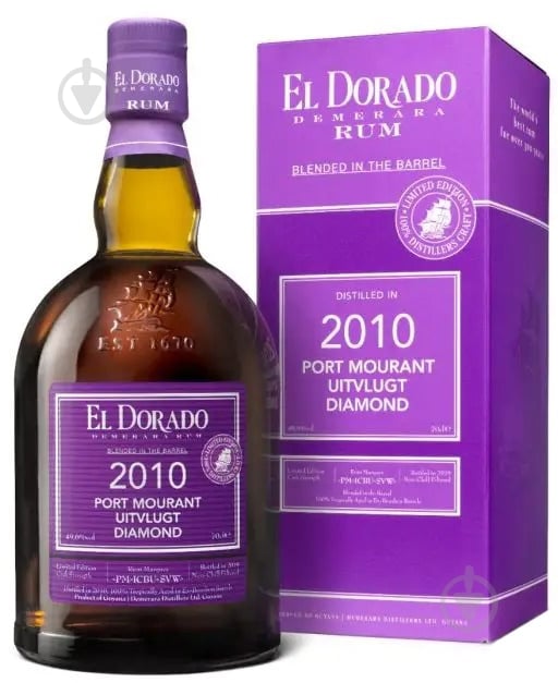 Ром El Dorado Port Mourant-Uitvlugt 2010 0,7 л - фото 1 Ром El Dorado Port Mourant-Uitvlugt 2010 0,7 л - фото 1