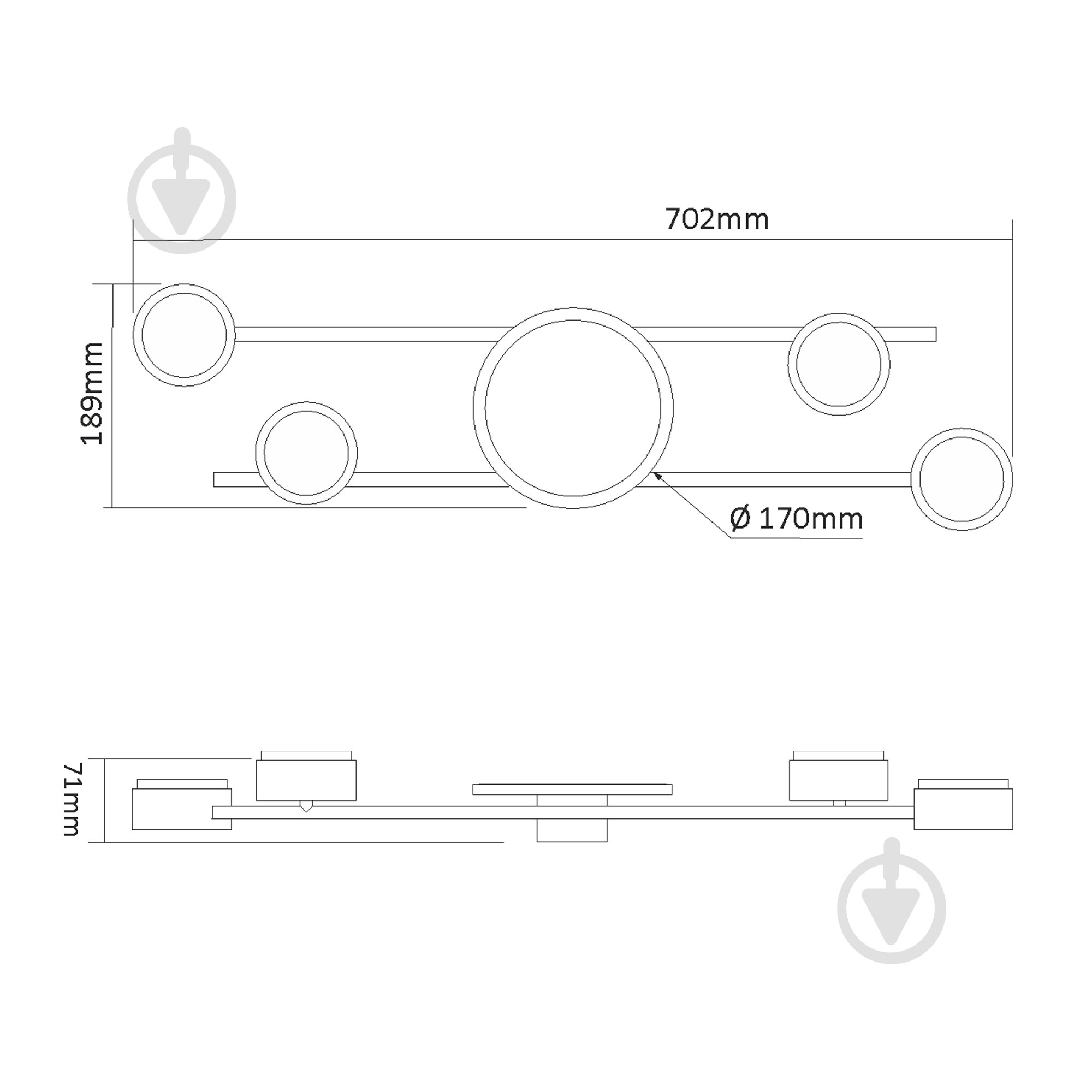Люстра потолочная Videx 4x30 Вт GX53 черный матовый 28502 - фото 3