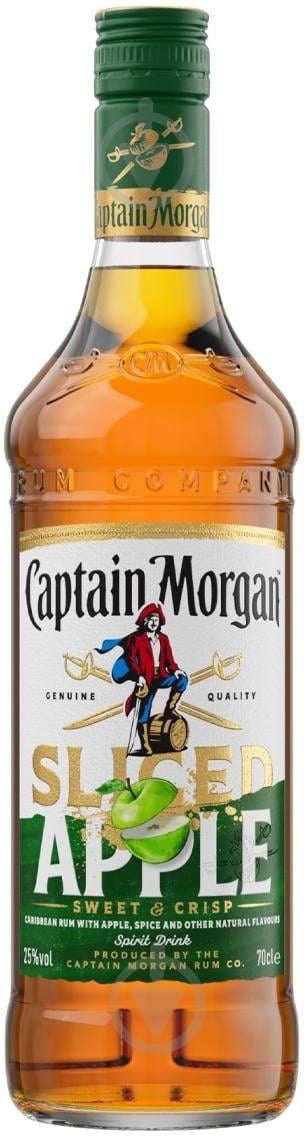 Напиток ромовый Captain Morgan Sliced Apple 0,7 л - фото 1 Напиток ромовый Captain Morgan Sliced Apple 0,7 л - фото 1