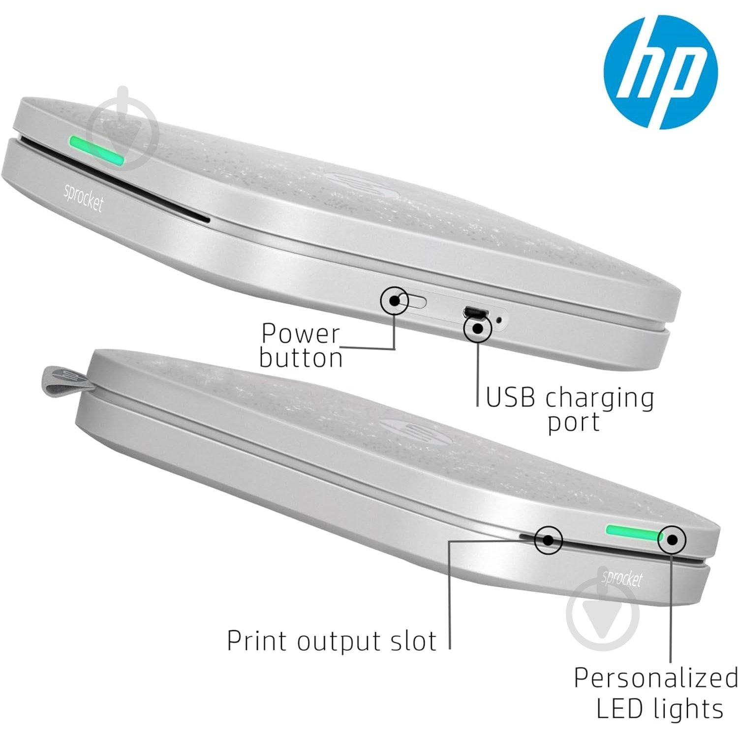 Портативний принтер HP Sprocket (HPISP3X4W) - фото 3 Портативний принтер HP Sprocket (HPISP3X4W) - фото 3