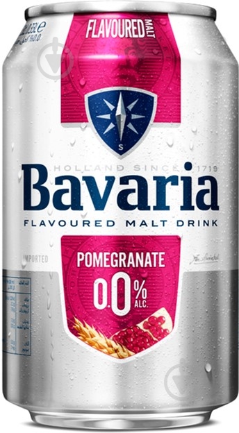 Пиво безалкогольное Bavaria гранат 0.33л ж/б 0,33 л - фото 1