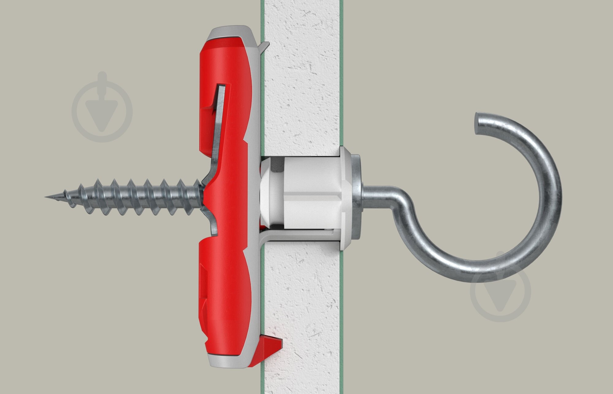 Дюбель для гипсокартона DUOTEC RH K NV / с L-крюком fischer 10x50 мм 2 шт. (537264) - фото 5