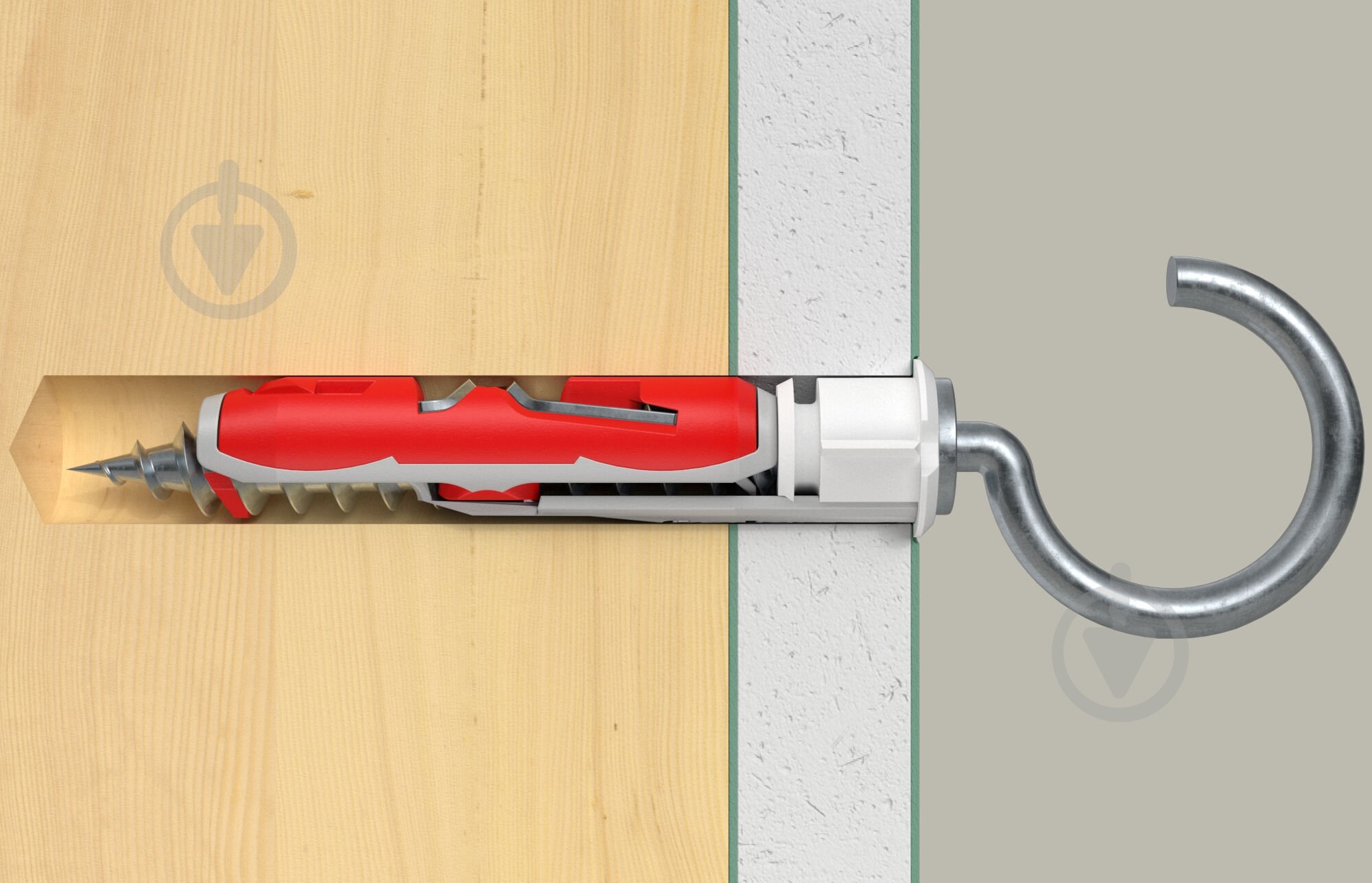 Дюбель для гипсокартона DUOTEC RH K NV / с L-крюком fischer 10x50 мм 2 шт. (537264) - фото 4