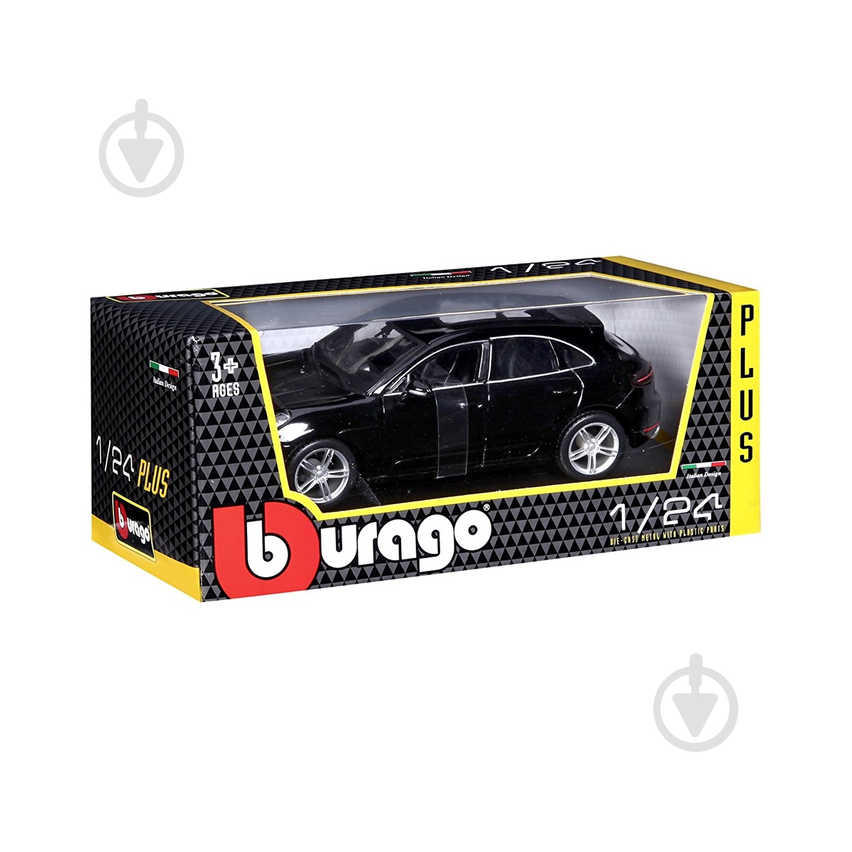 Автомодель Bburago 1:24 Porsche Macan чорний 18-21077 - фото 6 Автомодель Bburago 1:24 Porsche Macan чорний 18-21077 - фото 6