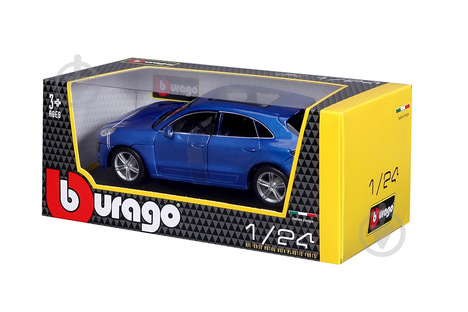 Автомодель Bburago 1:24 Porsche Macan чорний 18-21077 - фото 9 Автомодель Bburago 1:24 Porsche Macan чорний 18-21077 - фото 9