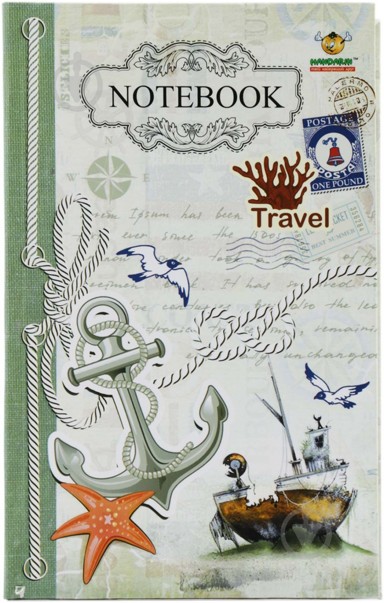 Блокнот В6 80 л клетка Mandarin - фото 1