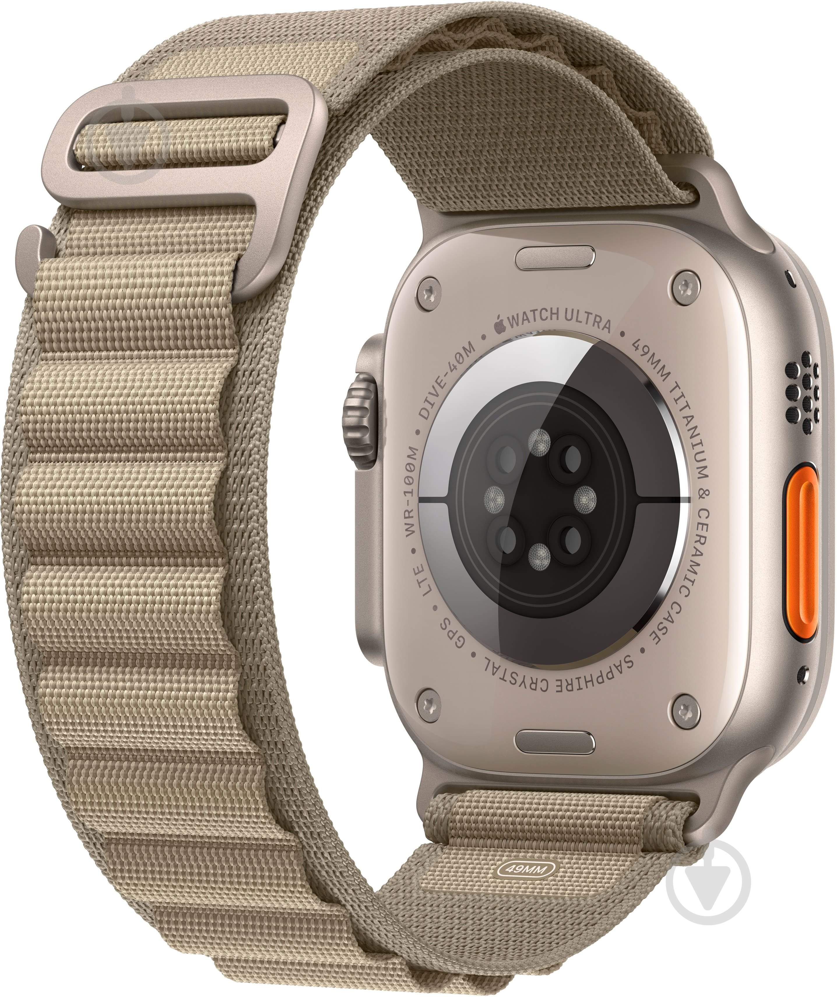 Смарт-годинник Apple Watch Ultra 2 GPS + Cellular 49mm Titanium Case with Olive Alpine Loop - Small (MREX3UL/A) - фото 3