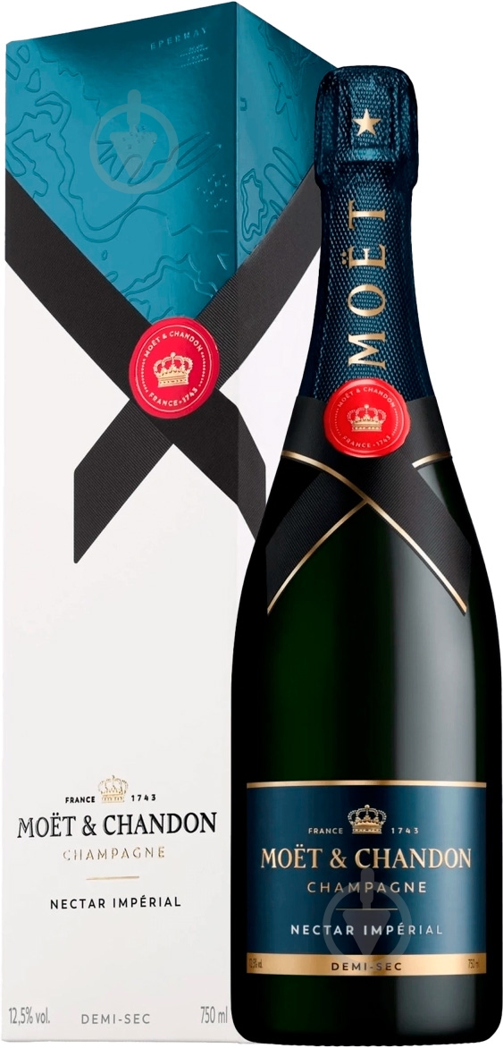 Шампанское Moet & Chandon Nectar Imperial белое полусухое 0,75 л - фото 1