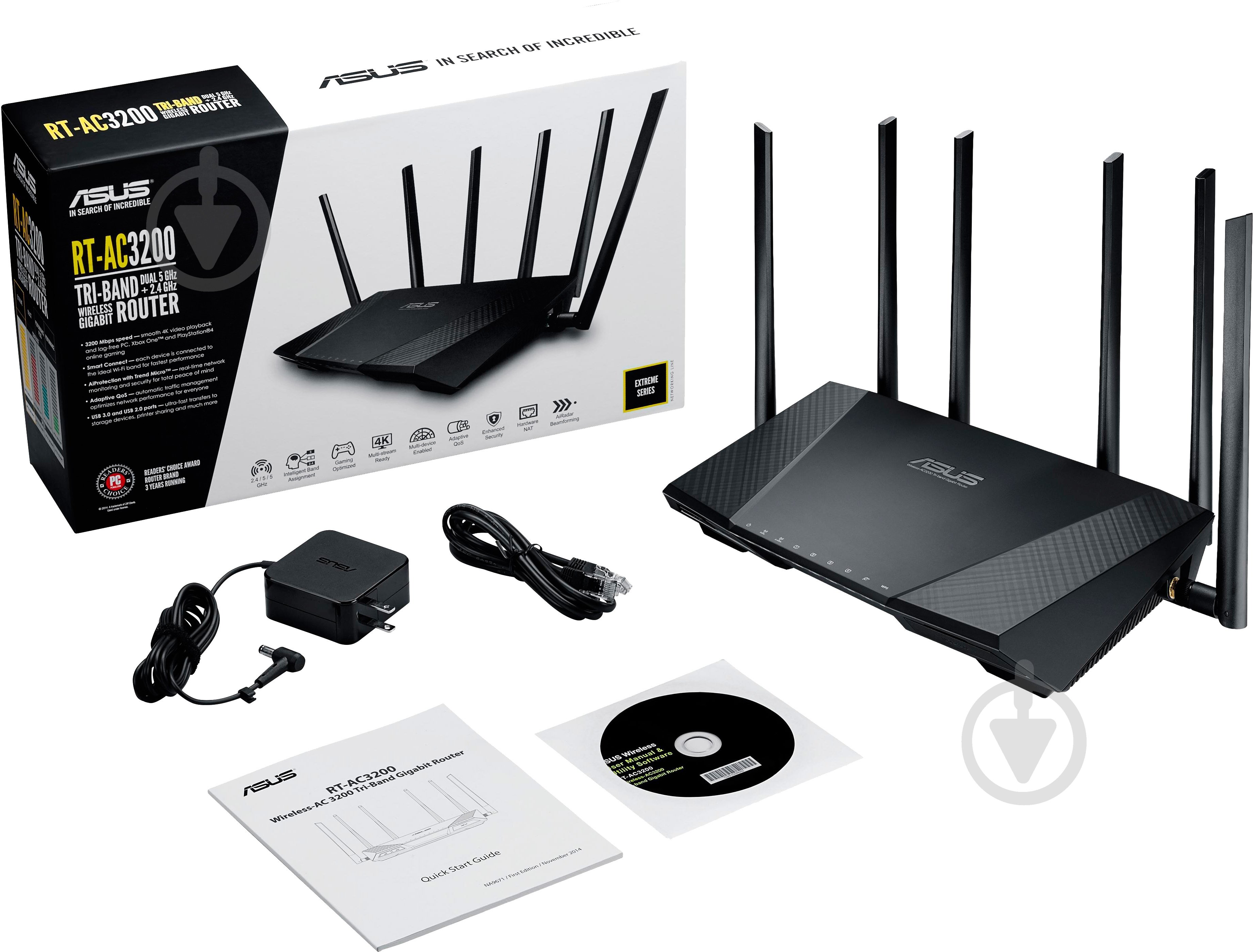 Wi-Fi-роутер Asus RT-AC3200 - фото 6 Wi-Fi-роутер Asus RT-AC3200 - фото 6