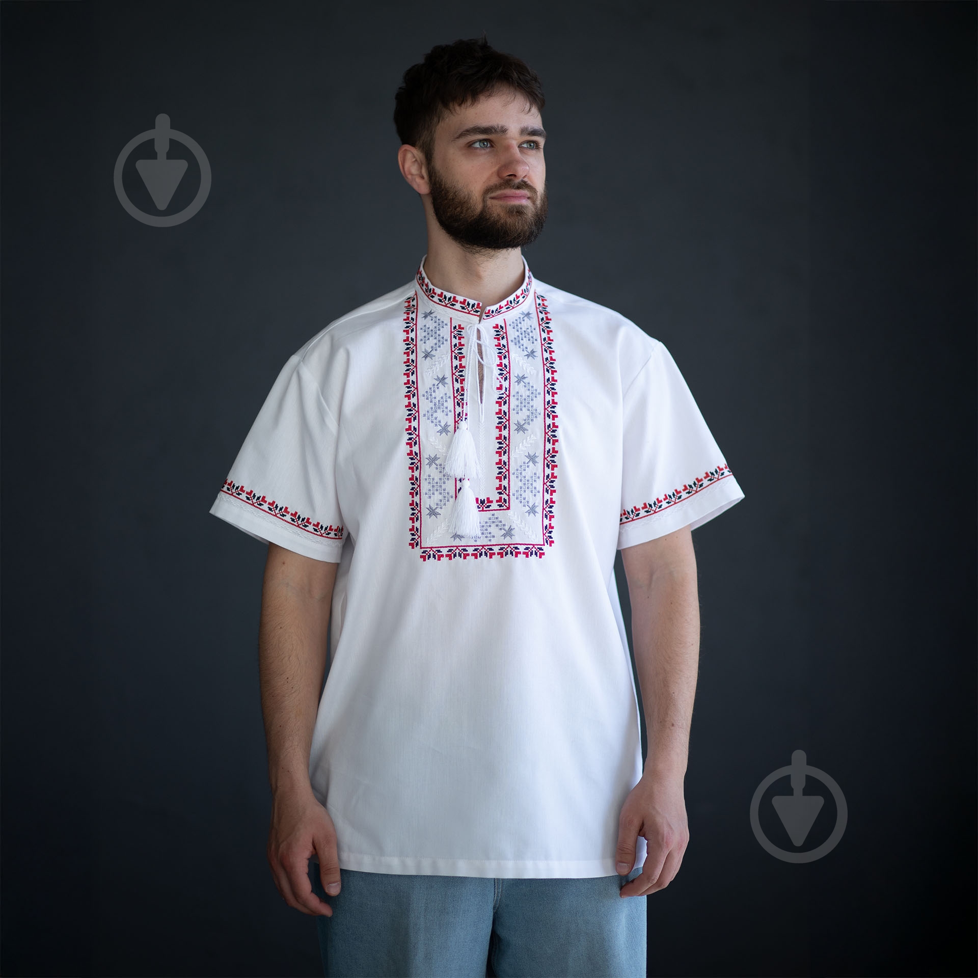 Рубашка Эдельвика белый р. S 76-25/09 - фото 1 Рубашка Эдельвика белый р. S 76-25/09 - фото 1