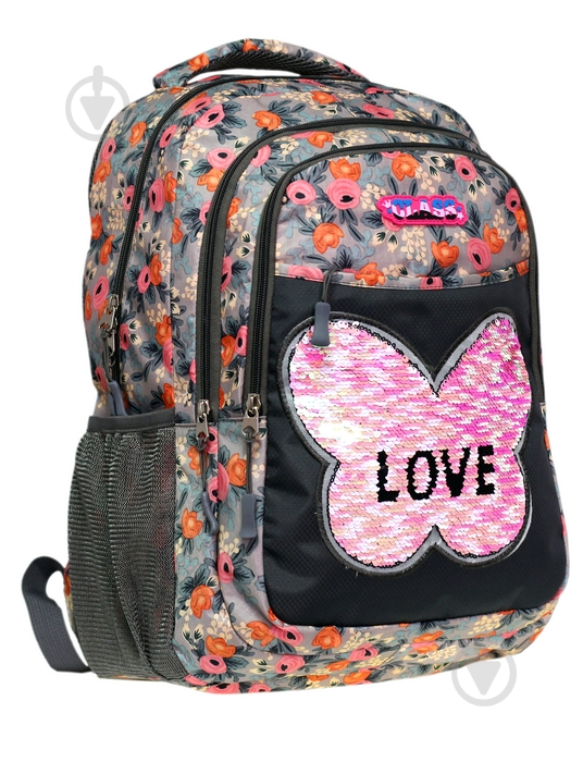 Ранец школьный CLASS Butterfly 38x28x16 см 9931 - фото 1