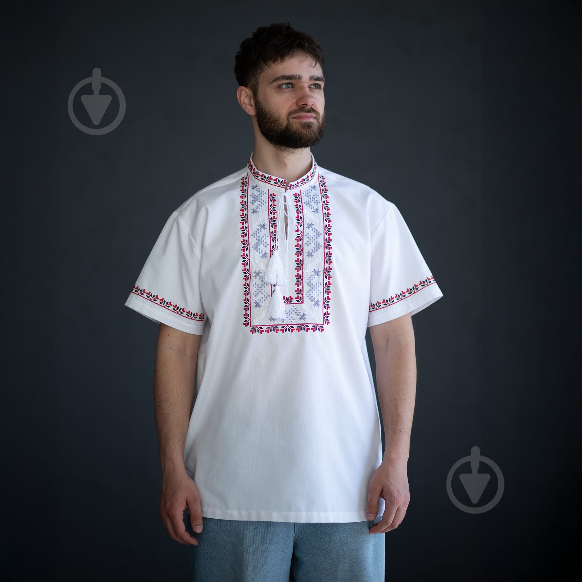 Сорочка Едельвіка білий р. XL 76-25/09 - фото 1 Сорочка Едельвіка білий р. XL 76-25/09 - фото 1