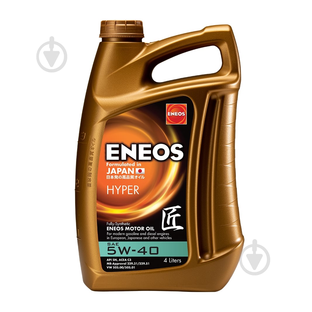 Моторное масло синтетическое ENEOS Hyper 5W-40 4 л (EU0031301N) - фото 1 Моторное масло синтетическое ENEOS Hyper 5W-40 4 л (EU0031301N) - фото 1