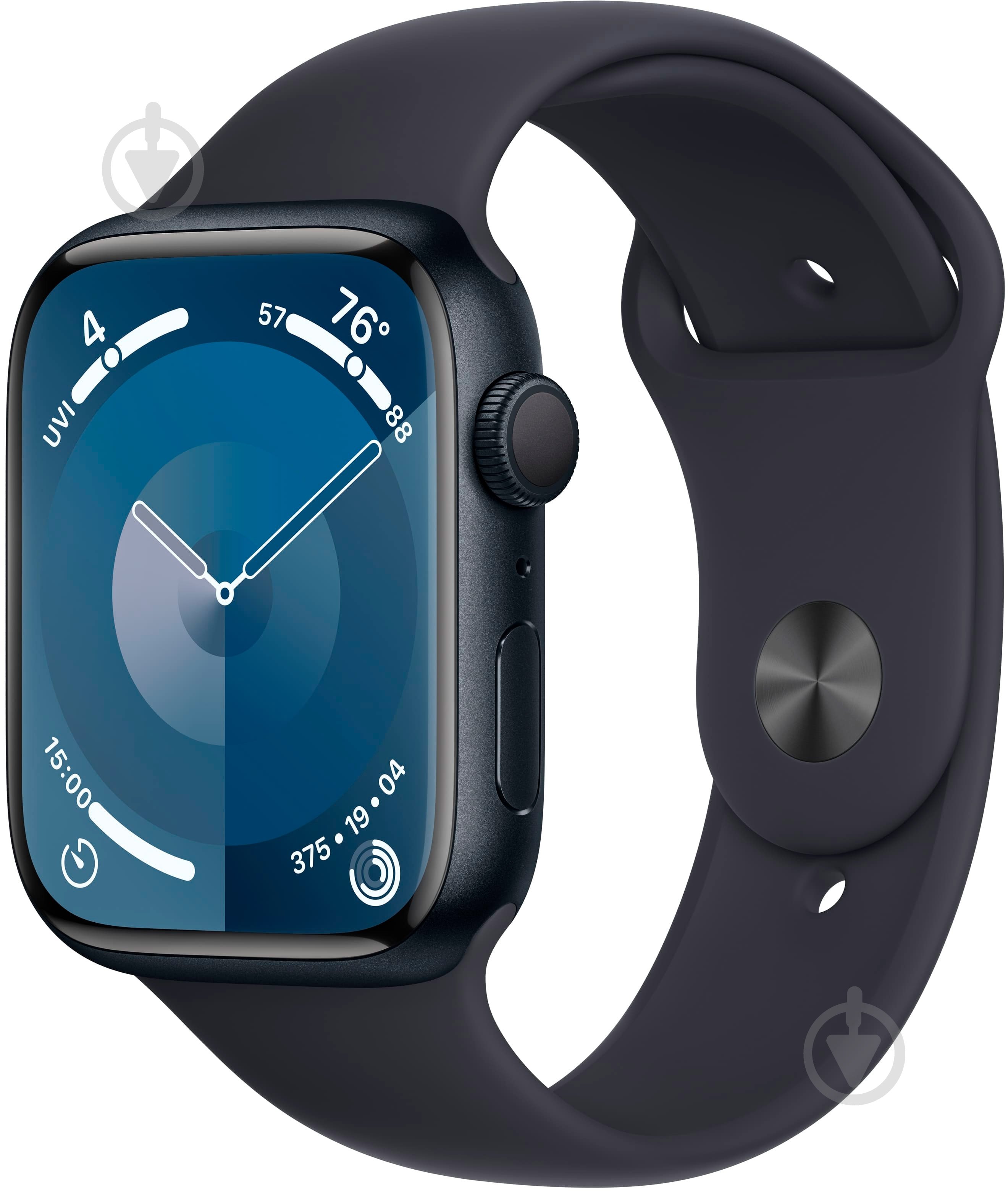 Смарт-часы Apple Watch Series 9 GPS 45mm Midnight Aluminium Case with Midnight Sport Band - M/L (MR9A3QP/A) - фото 1