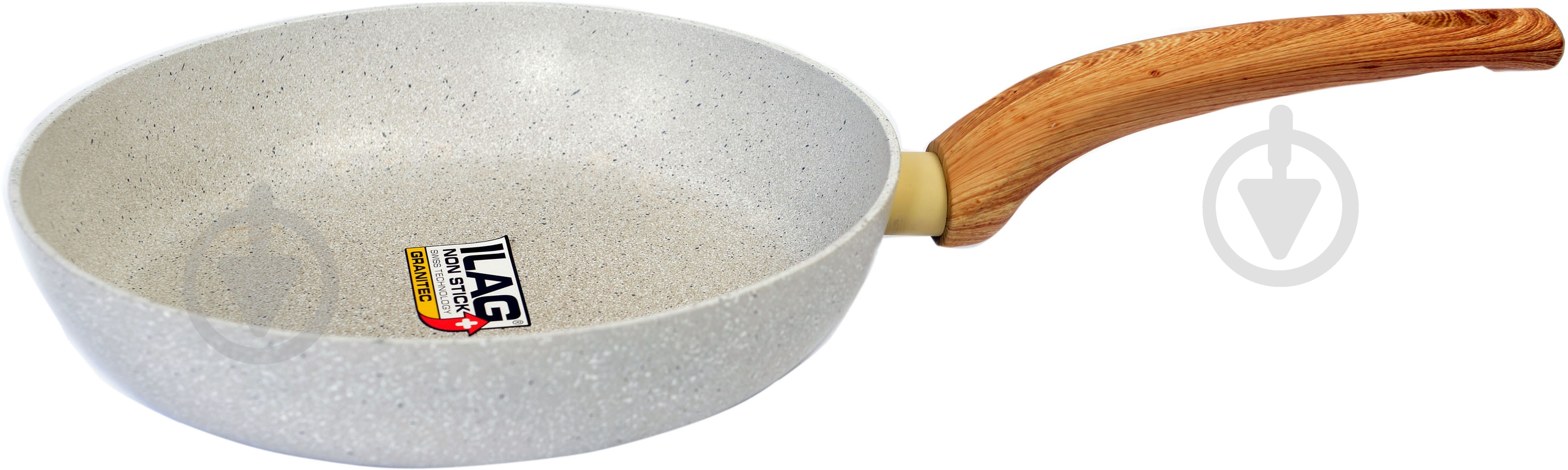 Сковорода Kohen Light Stone White cream 24 см - фото 1
