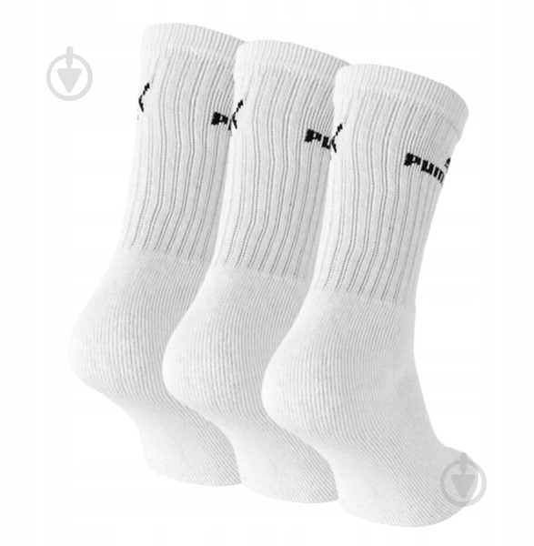 Шкарпетки Puma ELEMENTS CREW SOCK 3P WHITE 88329602 р.39-42 білий 3 пари шт. - фото 2
