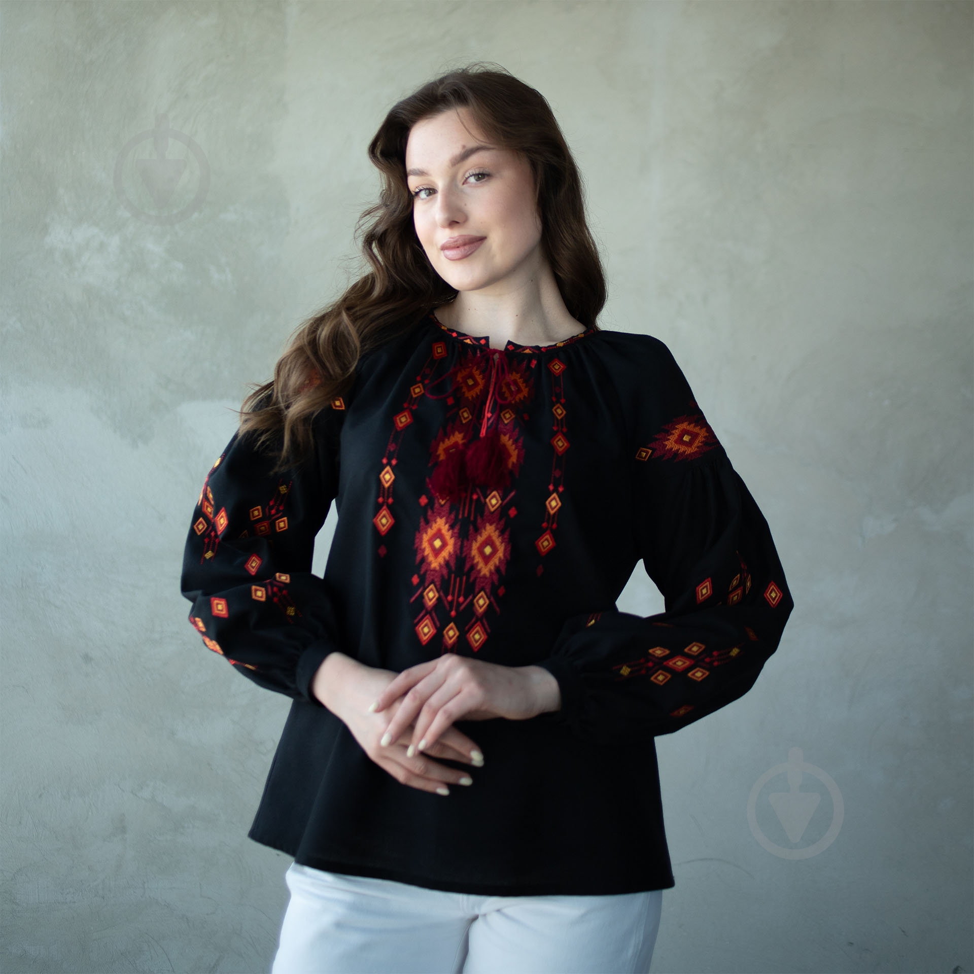 Вишиванка Едельвіка чорний р. S 74-25/00 - фото 1 Вишиванка Едельвіка чорний р. S 74-25/00 - фото 1