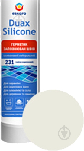 Герметик силіконовий Eskaro Duax Silicone №229 світло-бежевий 300 мл - фото 2