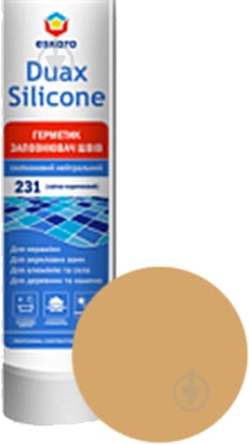 Герметик силіконовий Eskaro Duax Silicone №231 світло-коричневий 300 мл - фото 2