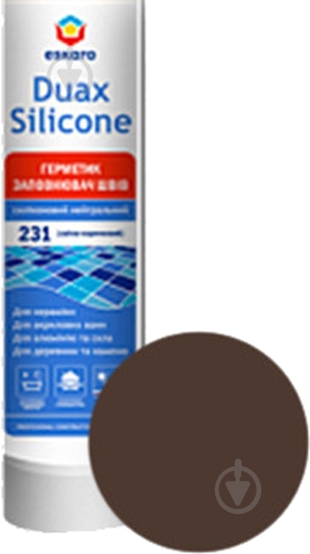 Герметик силіконовий Eskaro Duax Silicone №233 какао 300 мл - фото 2