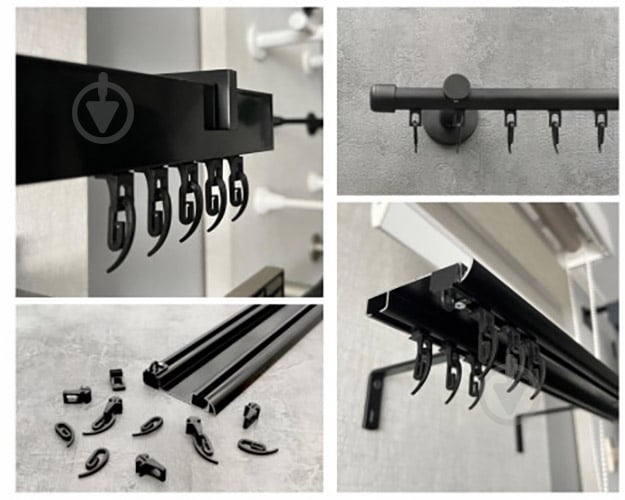 Комплект фурнітури Quadrum Square line набірний чорний 100 шт. - фото 3 Комплект фурнітури Quadrum Square line набірний чорний 100 шт. - фото 3