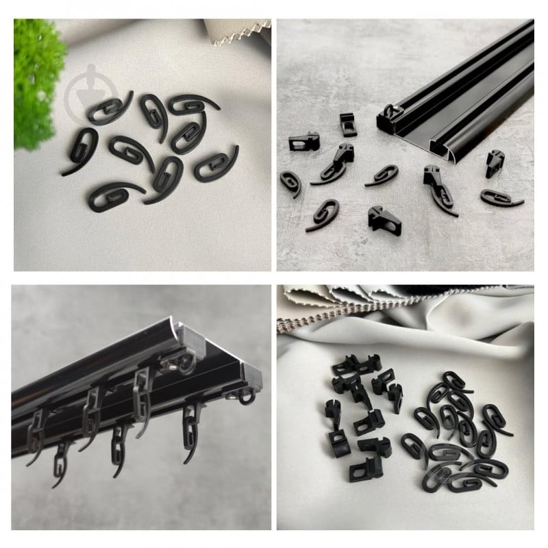 Комплект фурнітури Quadrum Square line набірний чорний 100 шт. - фото 2 Комплект фурнітури Quadrum Square line набірний чорний 100 шт. - фото 2