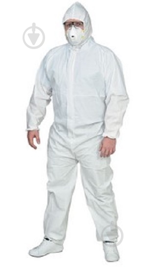 Комбінезон захисний ВeSafePro Master (PP+microPE) р. M зріст 1-2 01-40 білий - фото 4