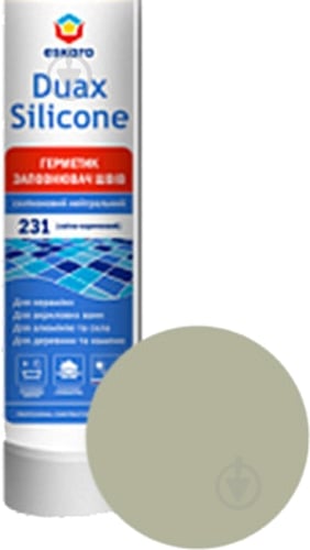 Герметик силіконовий Eskaro Duax Silicone №240 сірий 300 мл - фото 2