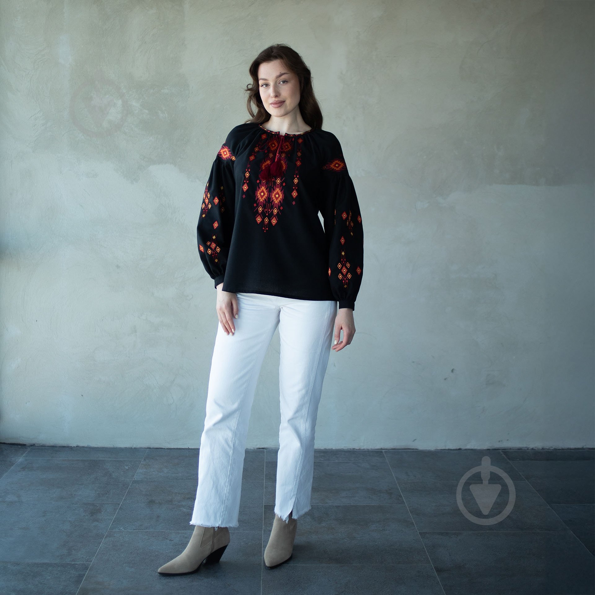 Вышиванка Эдельвика черный р. M 74-25/00 - фото 2 Вышиванка Эдельвика черный р. M 74-25/00 - фото 2