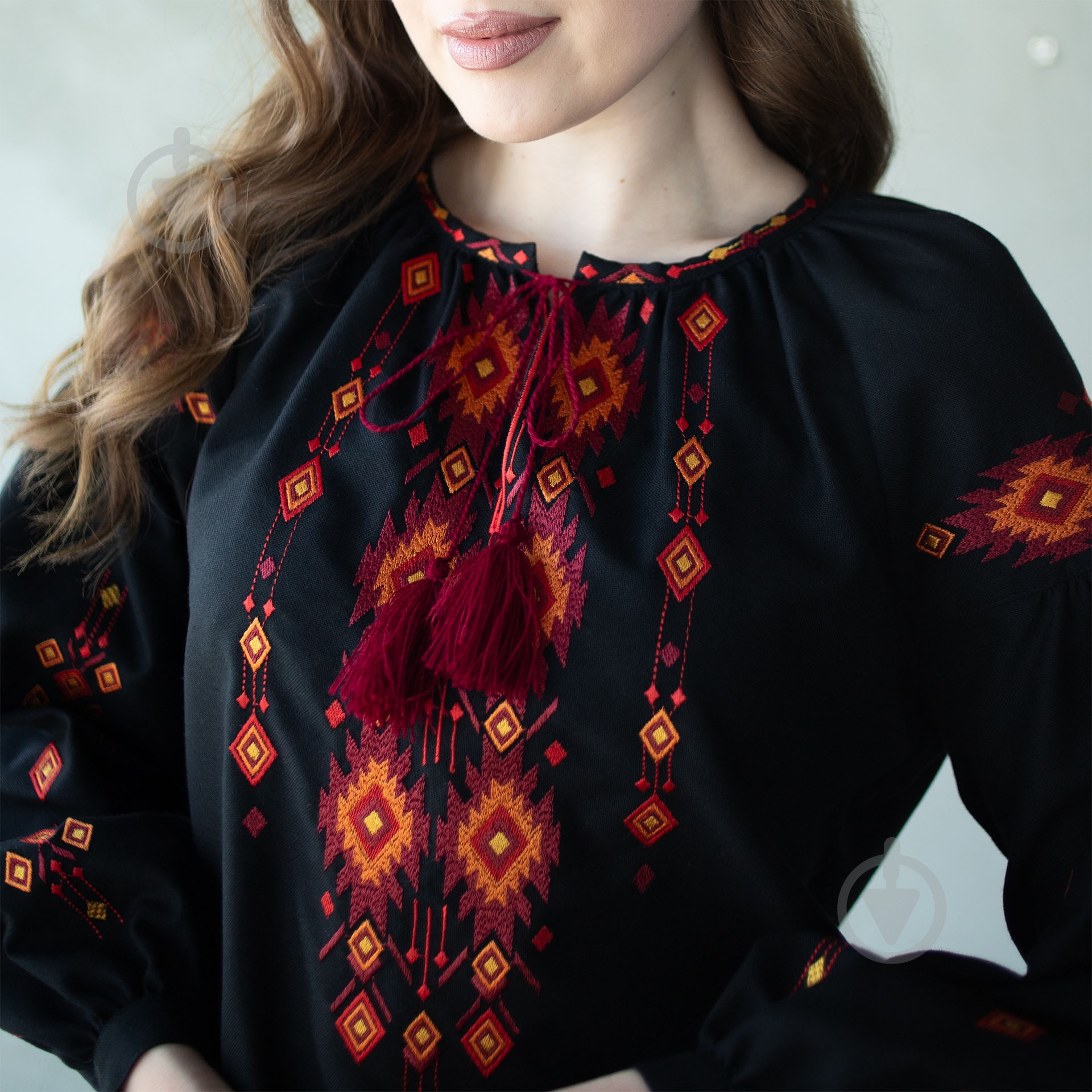 Вышиванка Эдельвика черный р. M 74-25/00 - фото 3 Вышиванка Эдельвика черный р. M 74-25/00 - фото 3