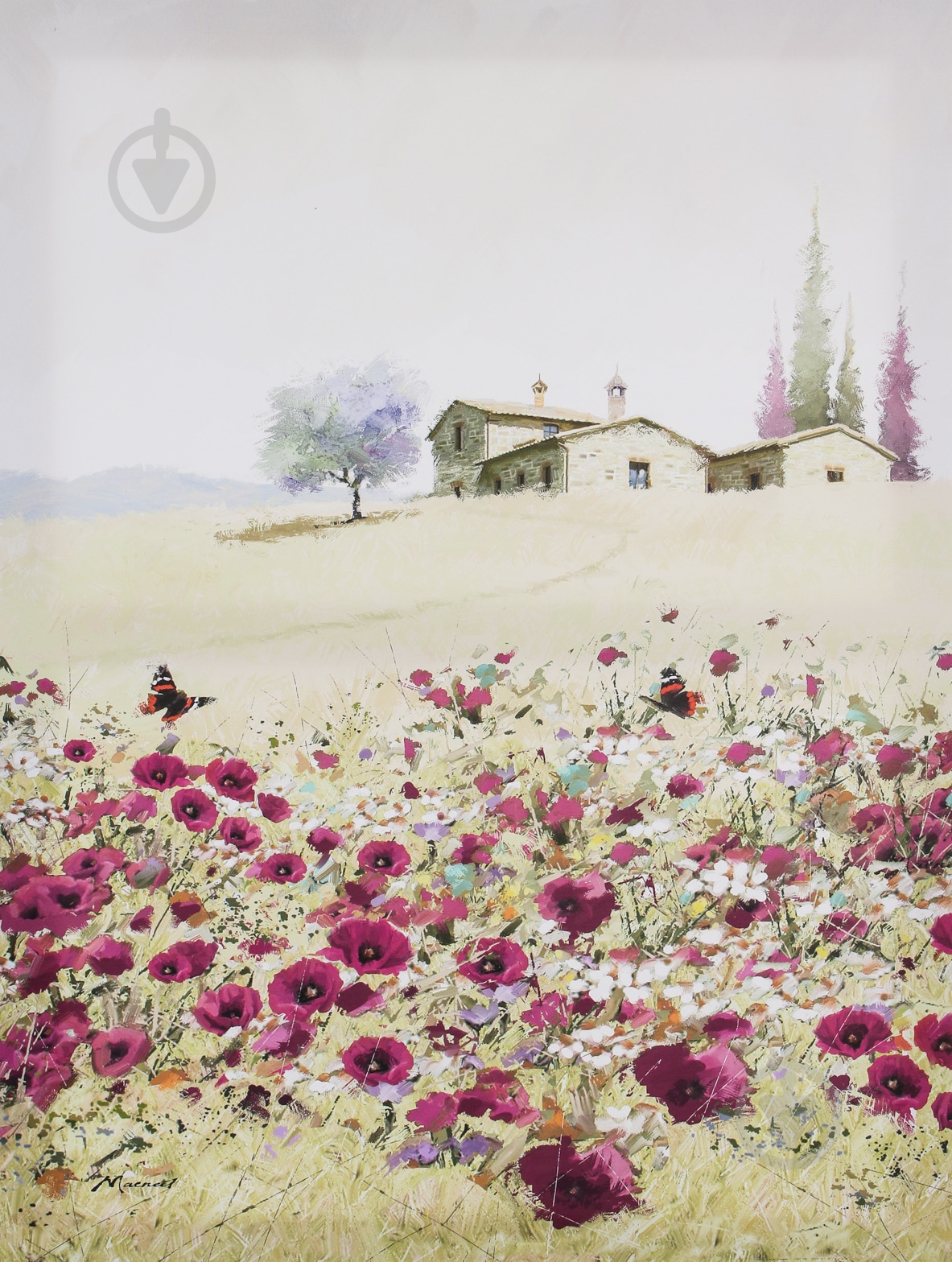 Картина Violet poppies 60x80 см Styler - фото 1