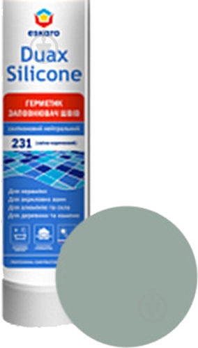 Герметик силіконовий Eskaro Duax Silicone №241 середньо-сірий 300 мл - фото 2