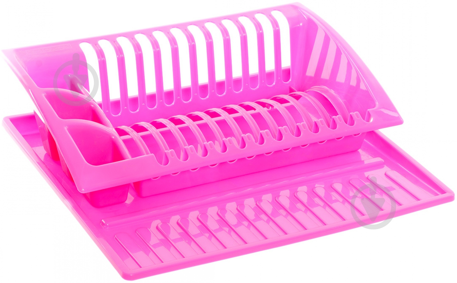Сушилка для посуды Heidrun с поддоном Китченмикс HDR 2208 розовая - фото 2