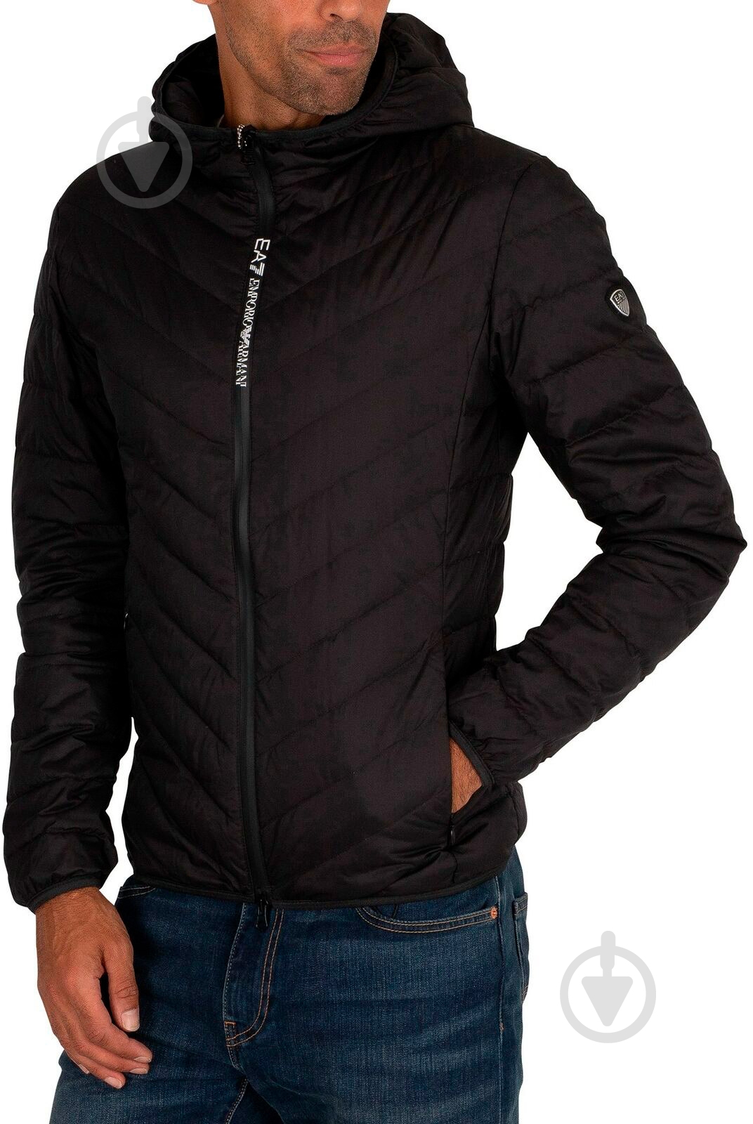 Куртка мужская зимняя EA7 WOVEN DOWN JACKET 8NPB07-PNE1Z-1200 р.M черная - фото 5