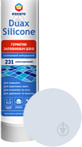Герметик силіконовий Eskaro Duax Silicone №246 срібно-сірий 300 мл - фото 2