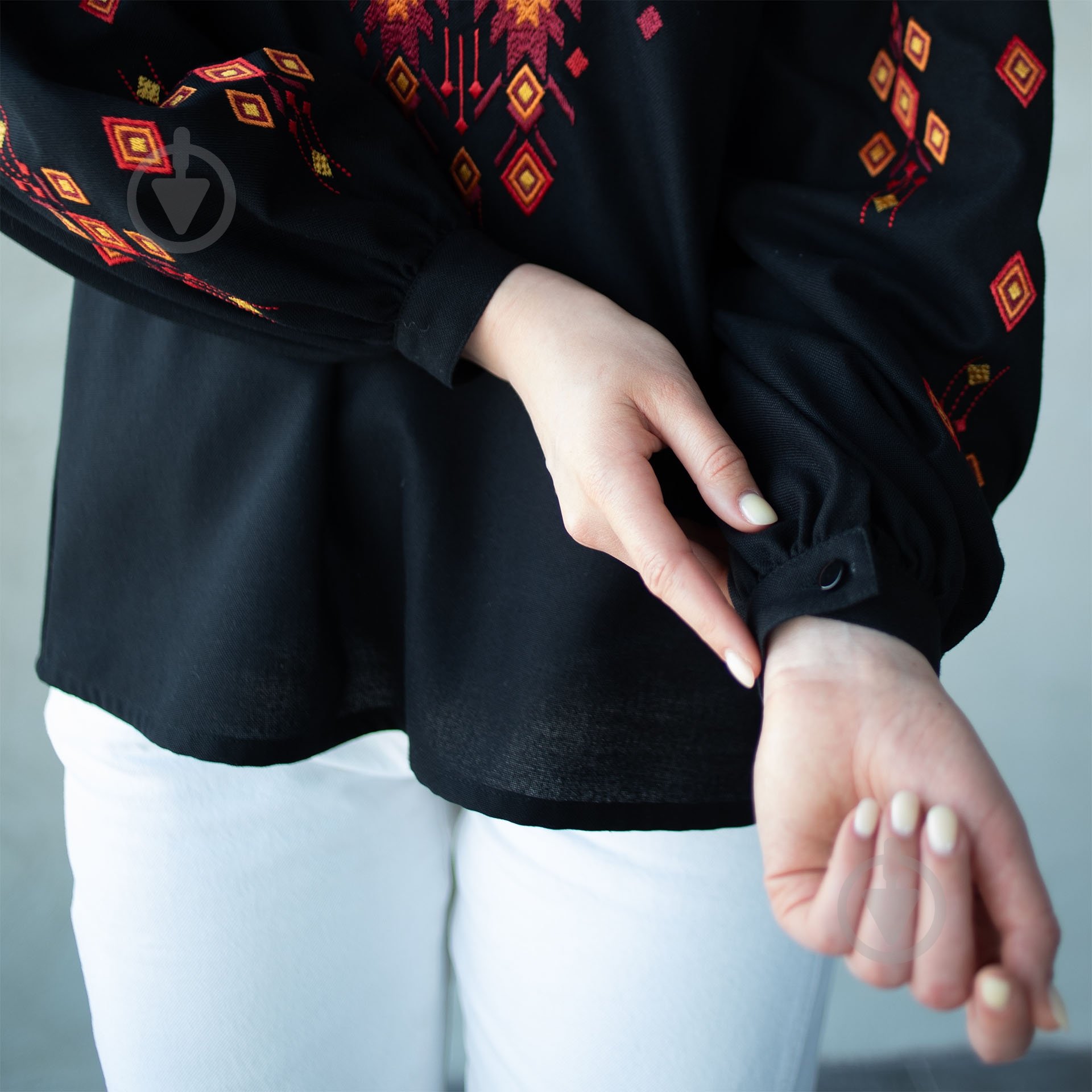 Вышиванка Эдельвика черный р. L 74-25/00 - фото 4 Вышиванка Эдельвика черный р. L 74-25/00 - фото 4